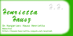 henrietta hausz business card